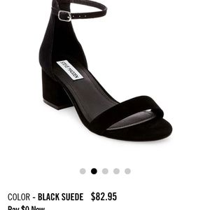 Steve Madden IRENEEW BLACK SUEDE sandals